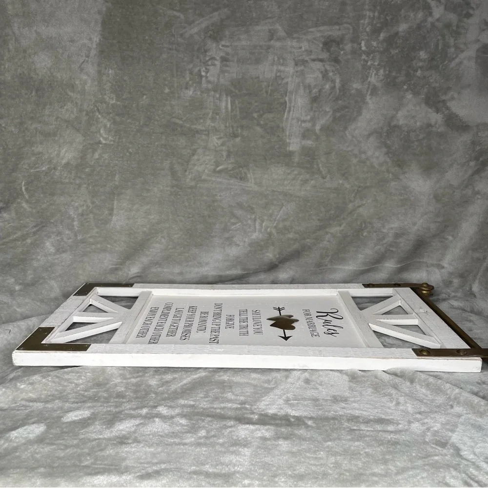 Cracker Barrel Marriage Rules Distressed Barn Door Wall Decor Farmhouse Signs